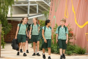 Westside Christian College Primary Campus students walking