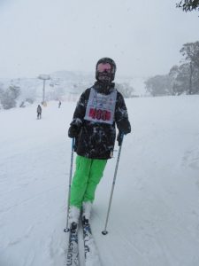 Mason Grunsell hitting the slopes at Perisher.