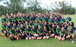 Australian Touch Football player Danielle Davis runs students through their paces at Westside Christian College